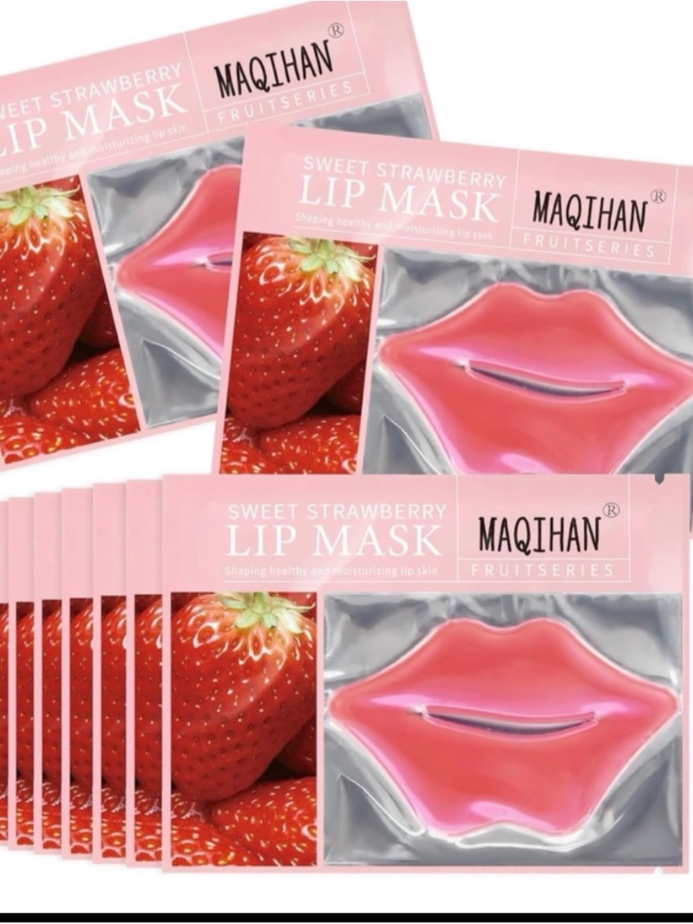 (1 count) Sweet Strawberry Lip Mask – Hydrating Pink Lip Treatment
